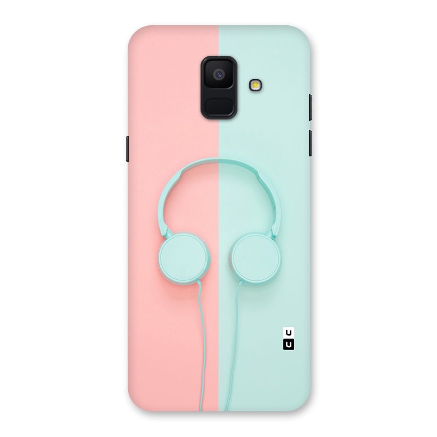 Pastel Headphones Back Case for Galaxy A6 (2018)