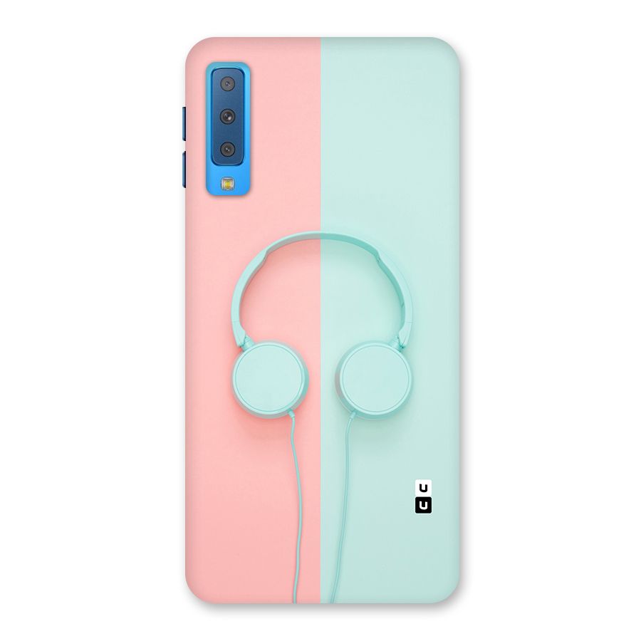 Pastel Headphones Back Case for Galaxy A7 (2018)