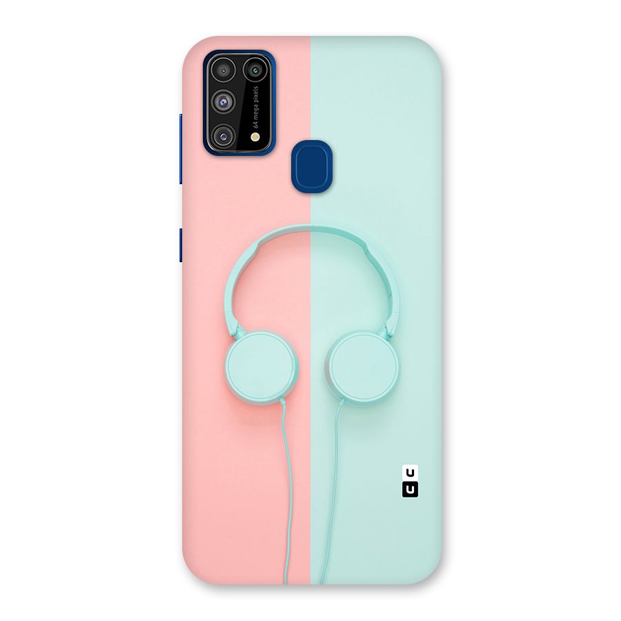 Pastel Headphones Glass Back Case for Galaxy F41