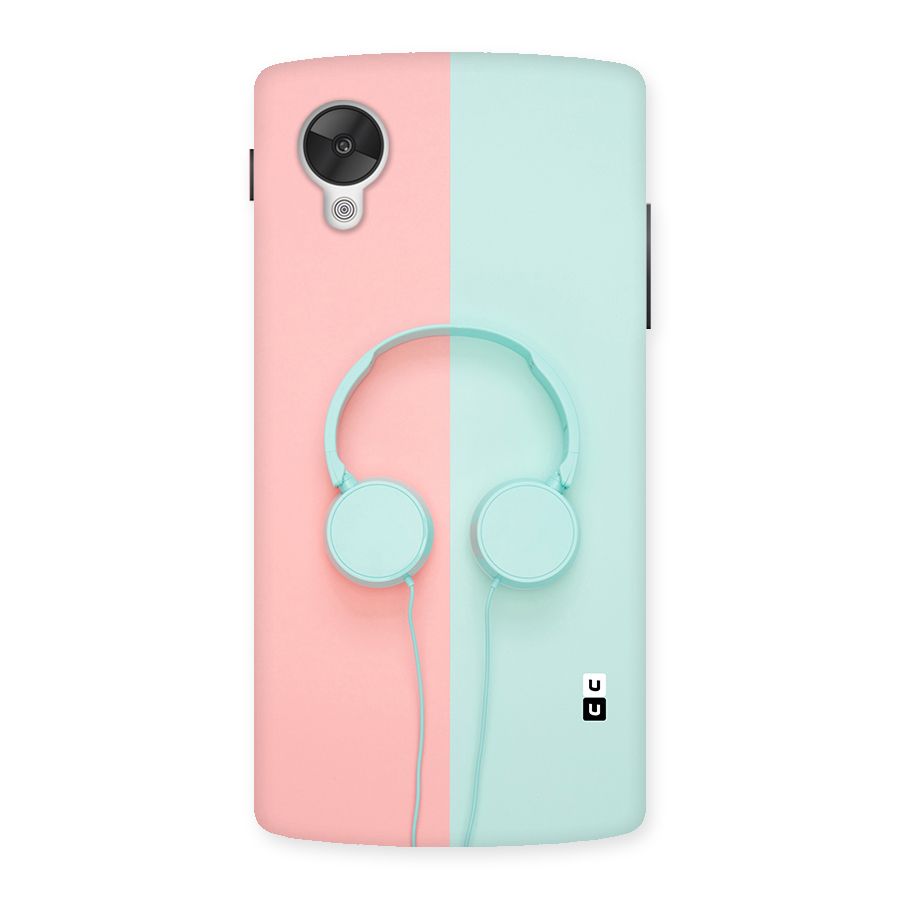 Pastel Headphones Back Case for Google Nexsus 5