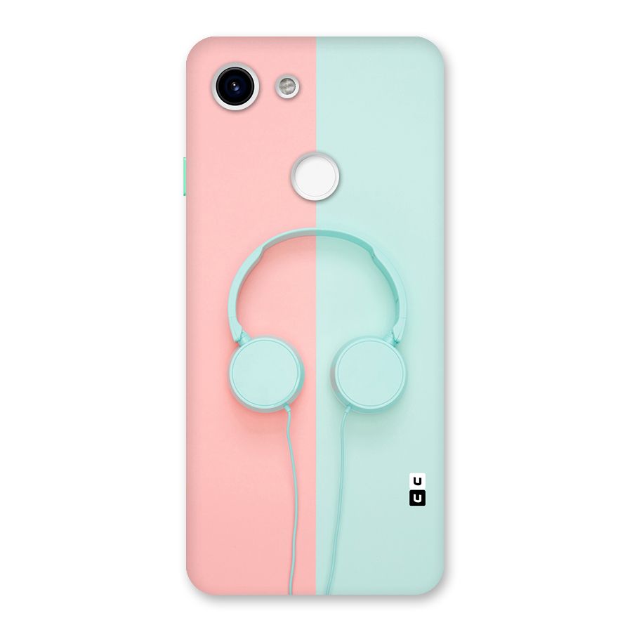 Pastel Headphones Back Case for Google Pixel 3
