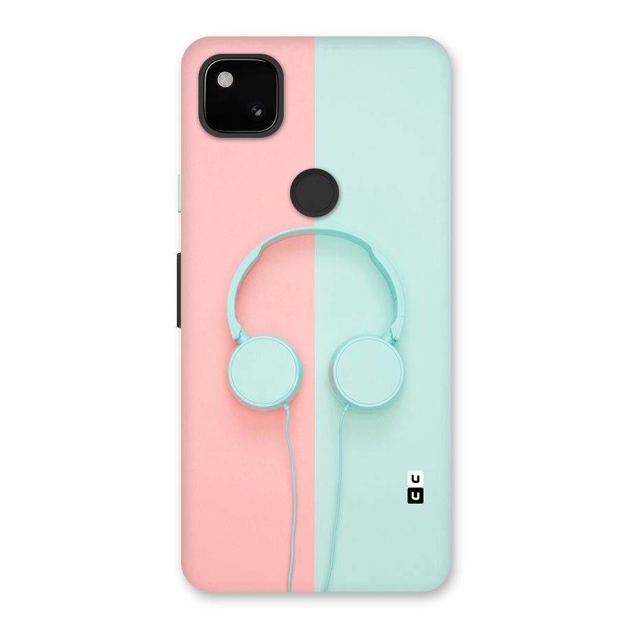 Pastel Headphones Glass Back Case for Google Pixel 4a