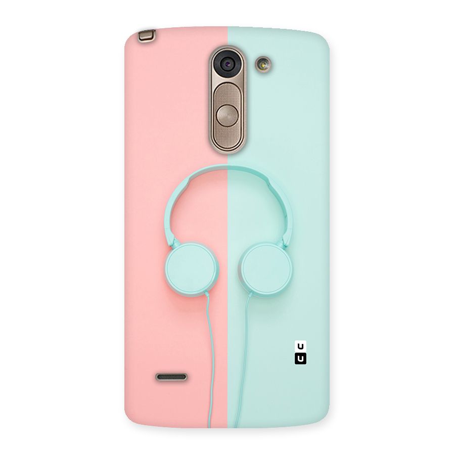 Pastel Headphones Back Case for LG G3 Stylus