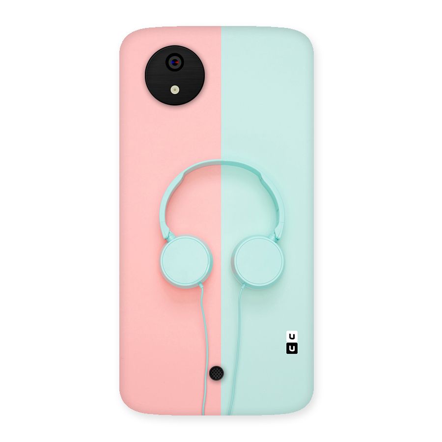 Pastel Headphones Back Case for Micromax Canvas A1