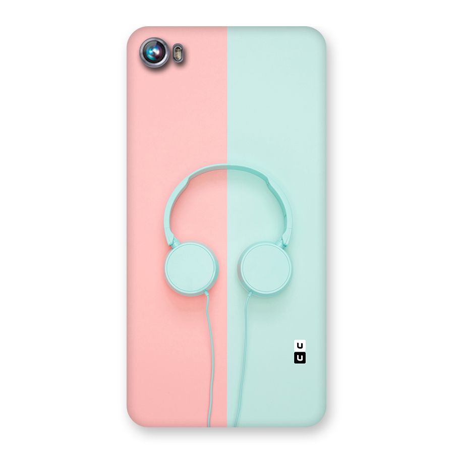 Pastel Headphones Back Case for Micromax Canvas Fire 4 A107