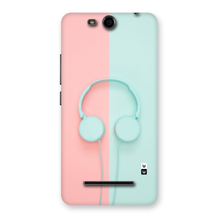 Pastel Headphones Back Case for Micromax Canvas Juice 3 Q392