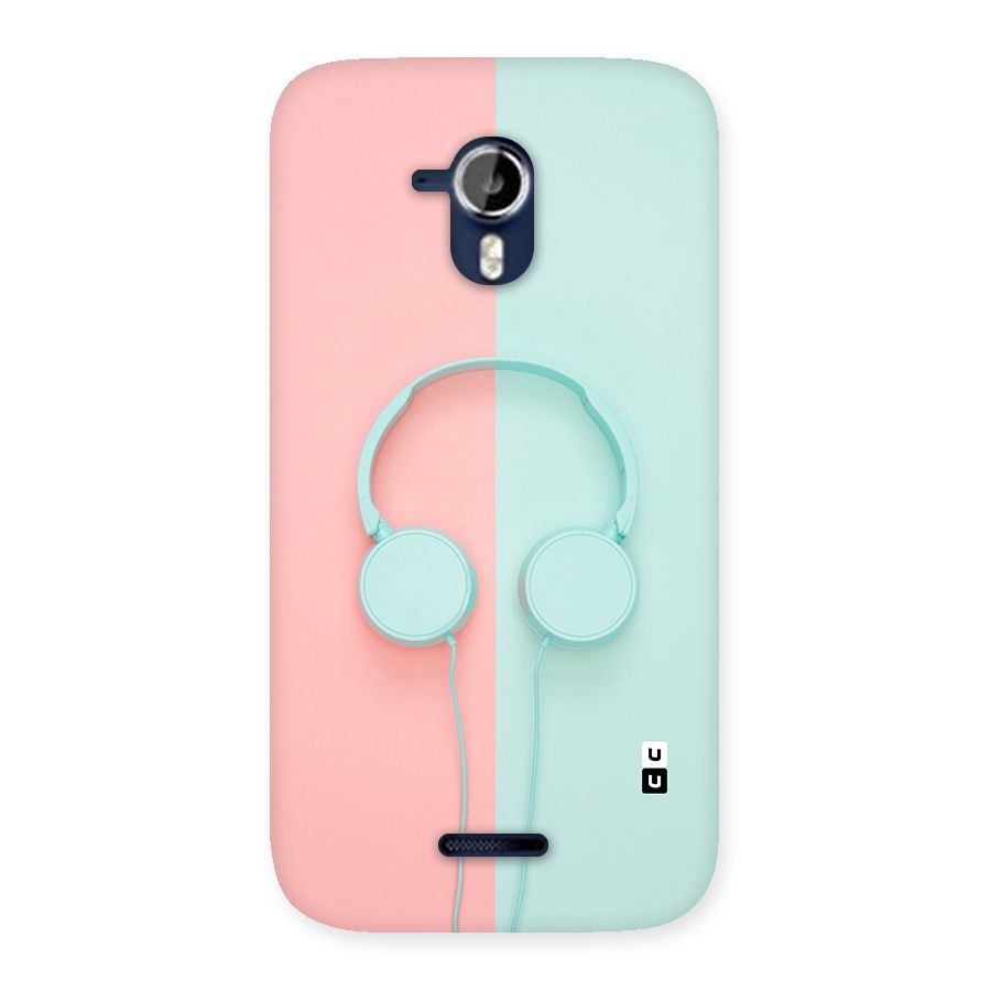 Pastel Headphones Back Case for Micromax Canvas Magnus A117