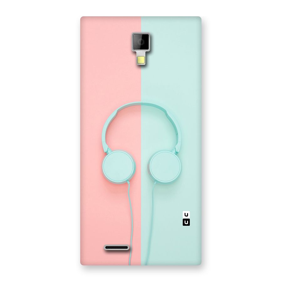 Pastel Headphones Back Case for Micromax Canvas Xpress A99