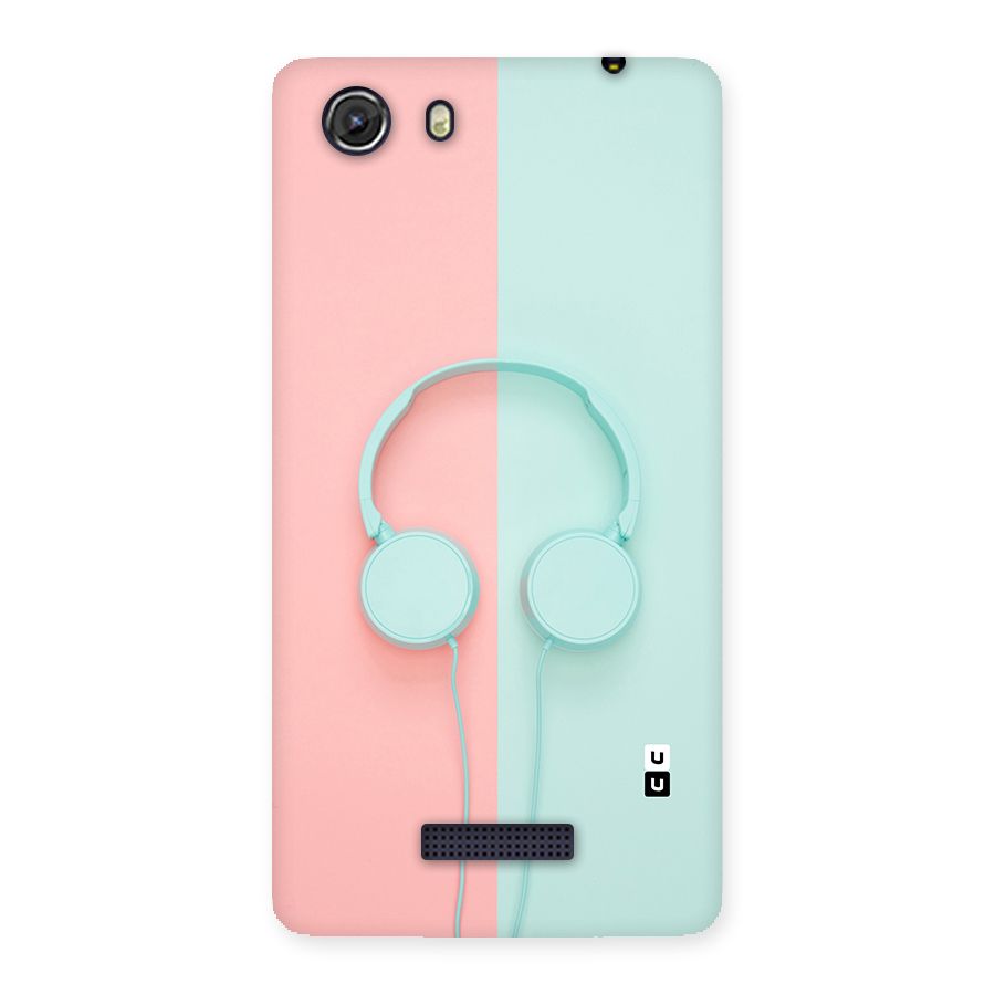 Pastel Headphones Back Case for Micromax Unite 3