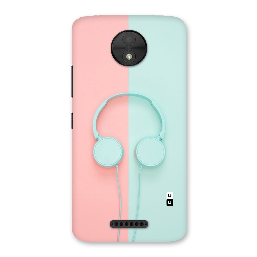 Pastel Headphones Back Case for Moto C