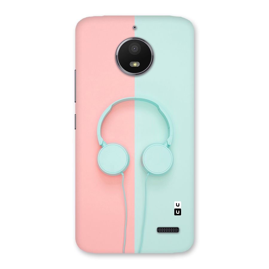 Pastel Headphones Back Case for Moto E4