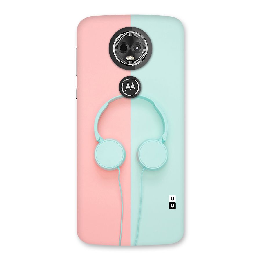 Pastel Headphones Back Case for Moto E5 Plus