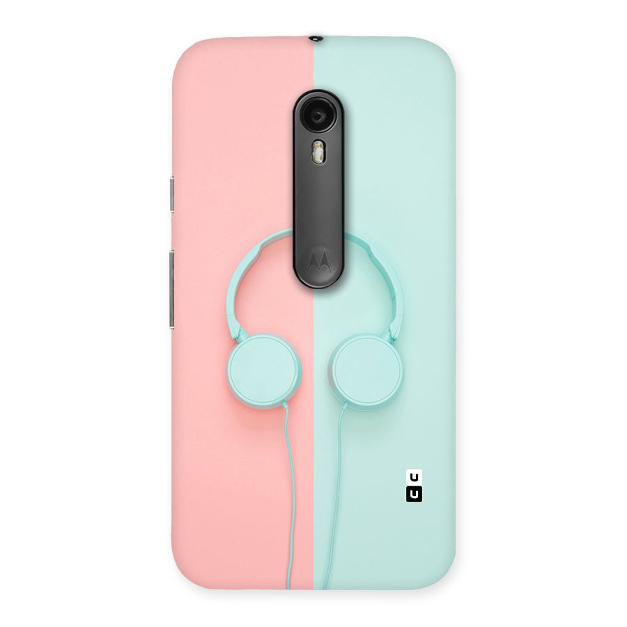 Pastel Headphones Back Case for Moto G3
