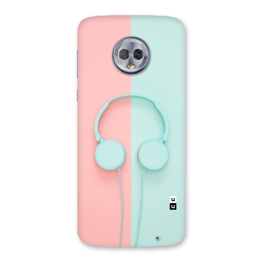 Pastel Headphones Back Case for Moto G6 Plus