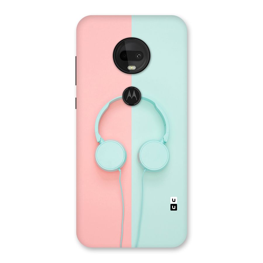 Pastel Headphones Back Case for Moto G7