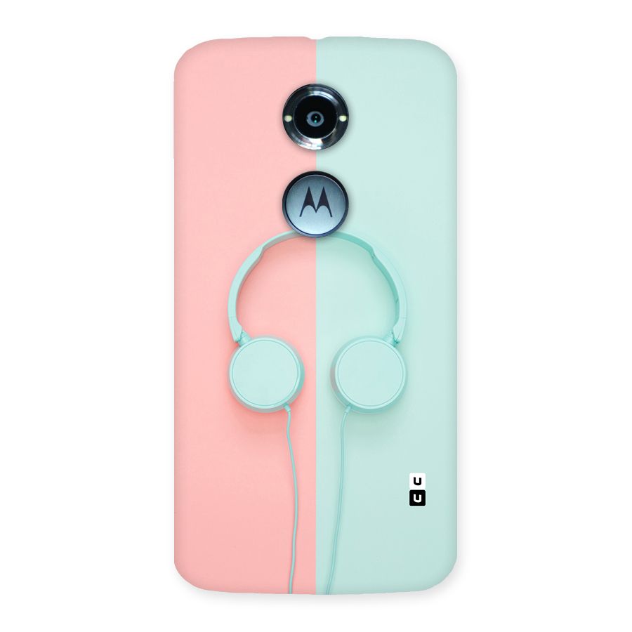 Pastel Headphones Back Case for Moto X 2nd Gen