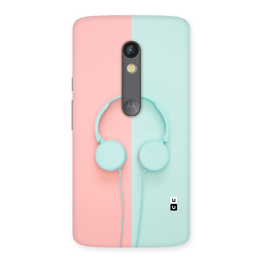 Pastel Headphones Back Case for Moto X Play