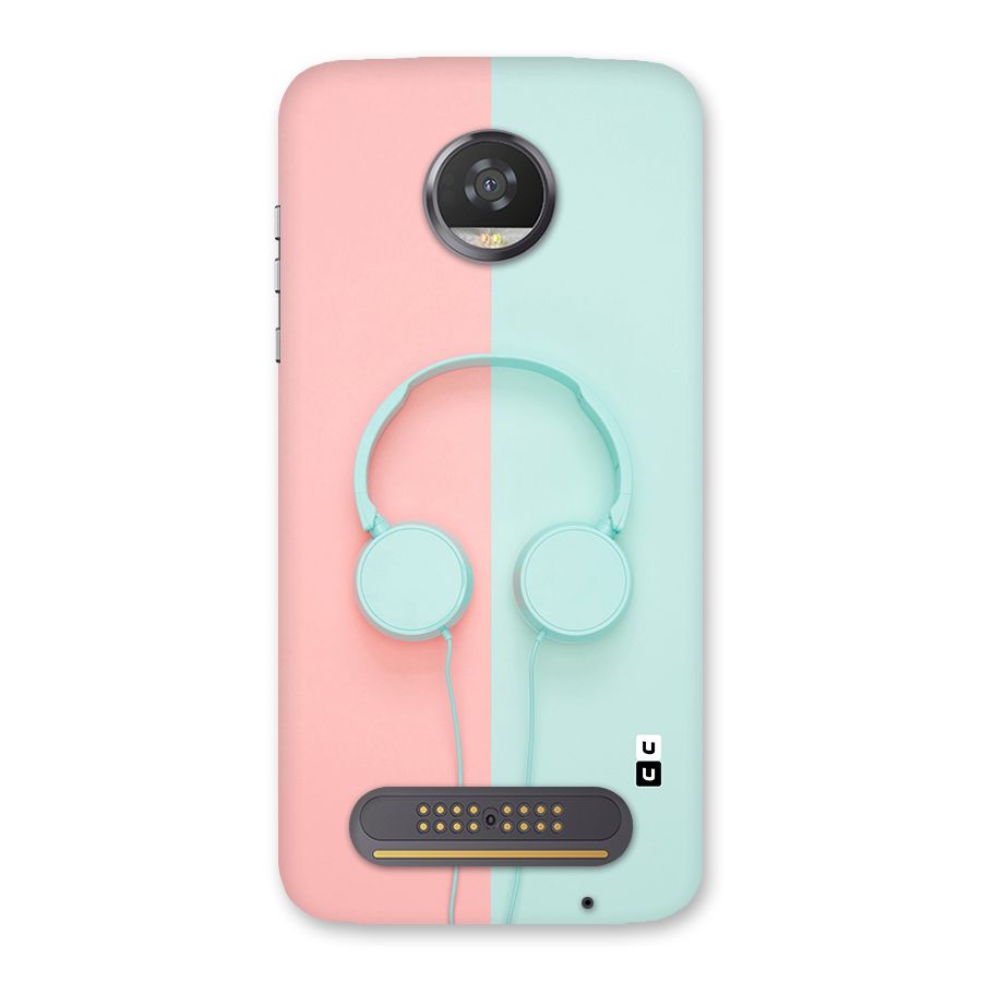 Pastel Headphones Back Case for Moto Z2 Play