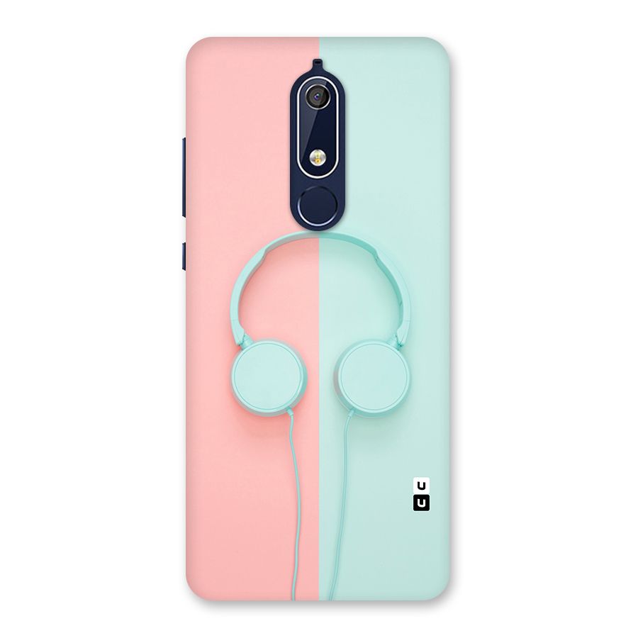 Pastel Headphones Back Case for Nokia 5.1