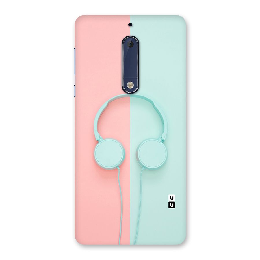 Pastel Headphones Back Case for Nokia 5