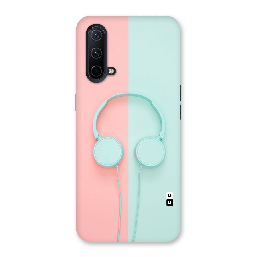 Pastel Headphones Glass Back Case for OnePlus Nord CE 5G