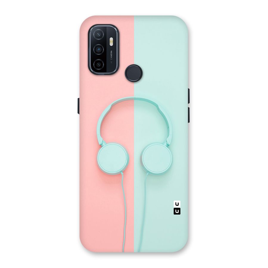 Pastel Headphones Back Case for Oppo A32