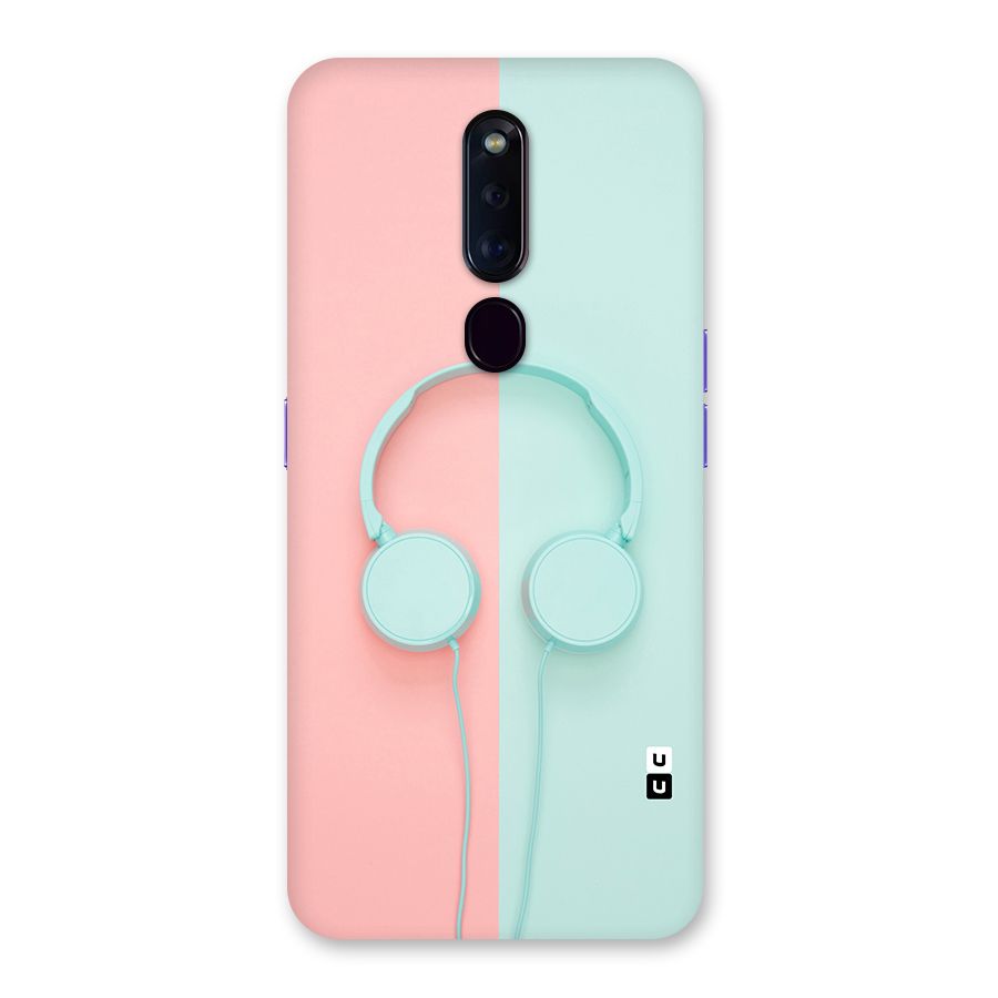 Pastel Headphones Back Case for Oppo F11 Pro