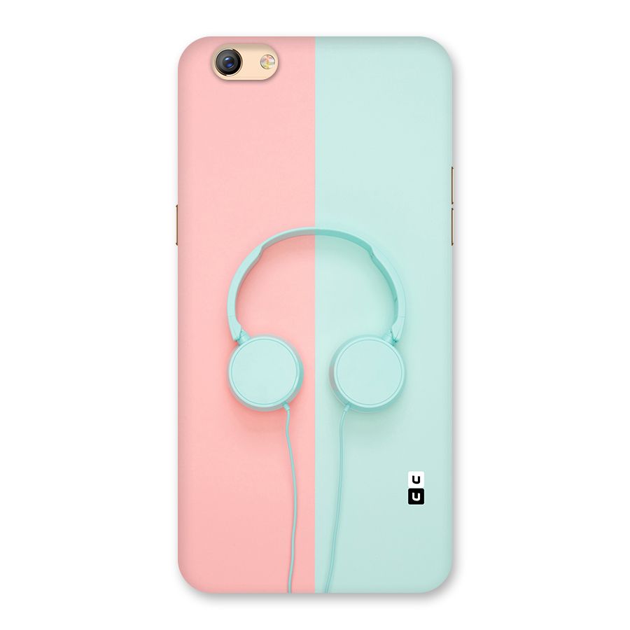 Pastel Headphones Back Case for Oppo F3 Plus