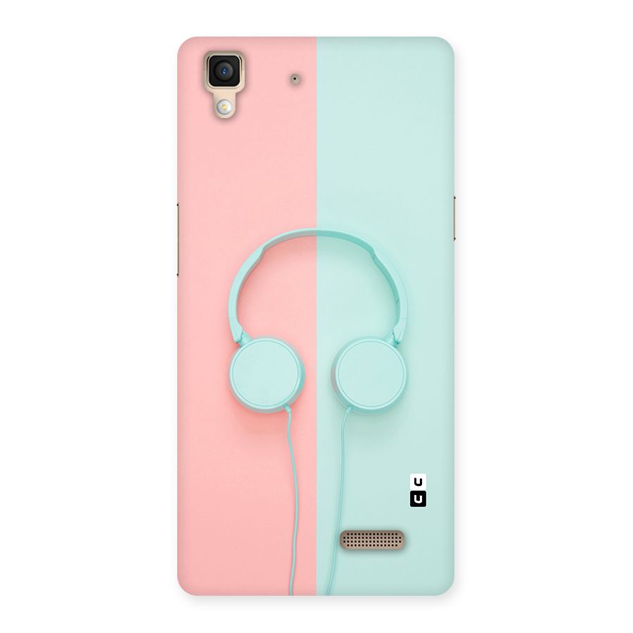 Pastel Headphones Back Case for Oppo R7