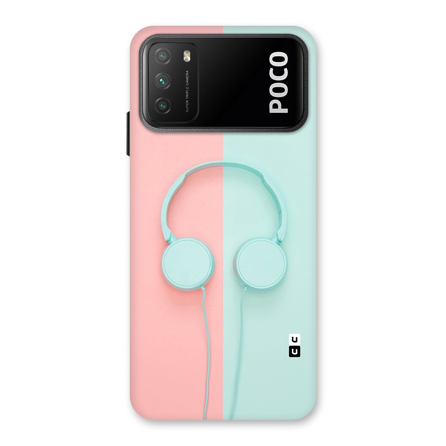 Pastel Headphones Back Case for Poco M3