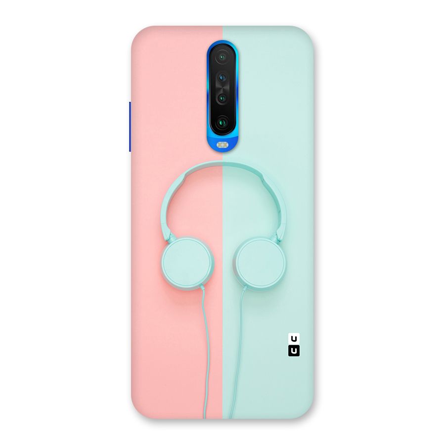 Pastel Headphones Back Case for Poco X2