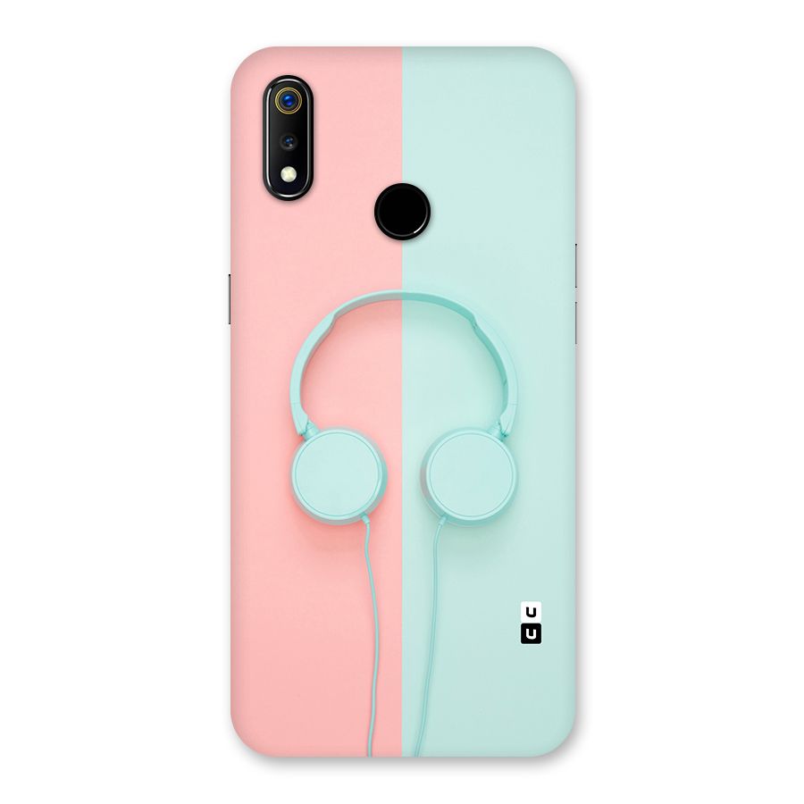 Pastel Headphones Back Case for Realme 3