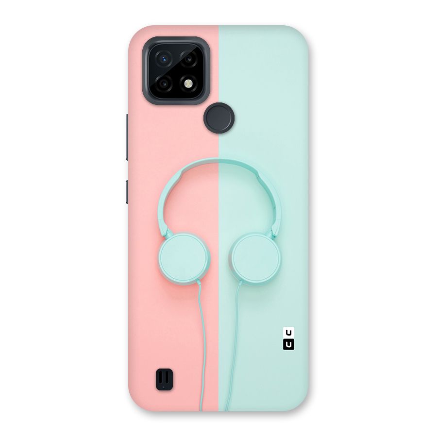 Pastel Headphones Back Case for Realme C21