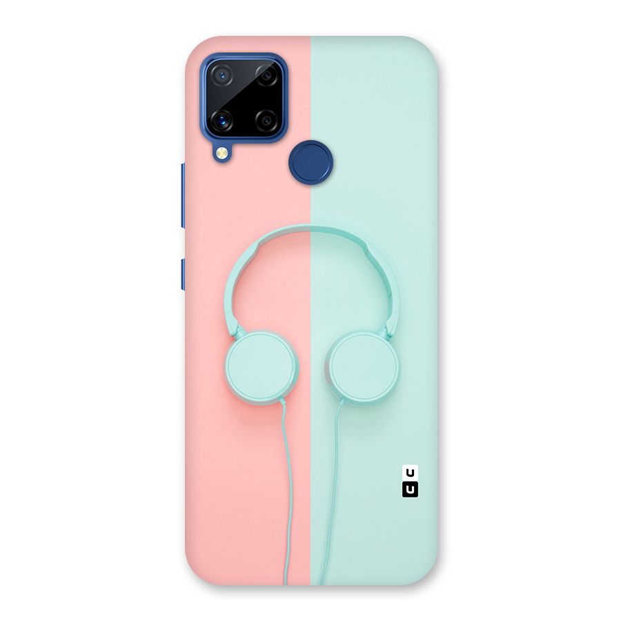 Pastel Headphones Glass Back Case for Realme Narzo 30A