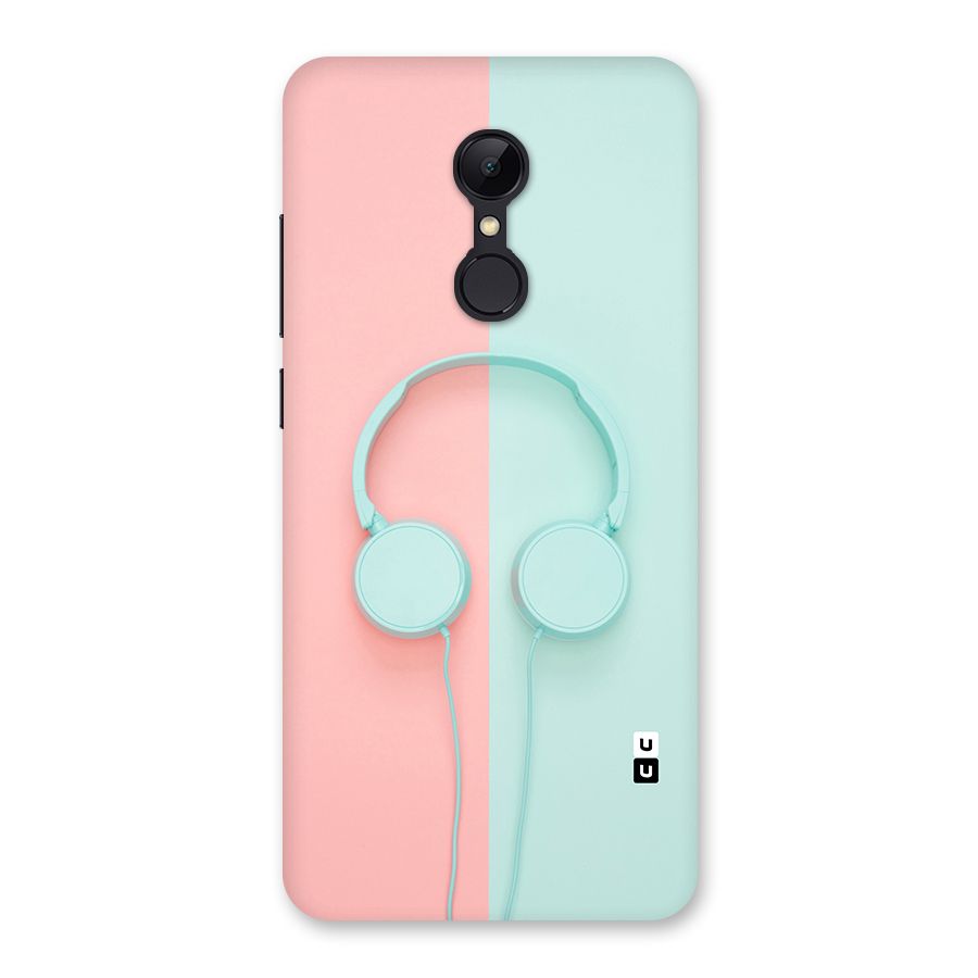 Pastel Headphones Back Case for Redmi 5