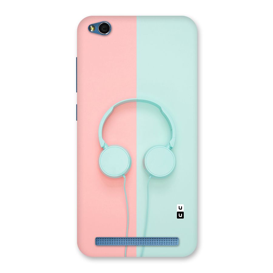 Pastel Headphones Back Case for Redmi 5A