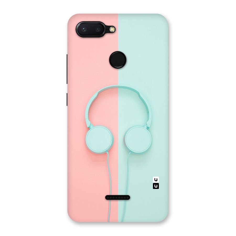 Pastel Headphones Back Case for Redmi 6