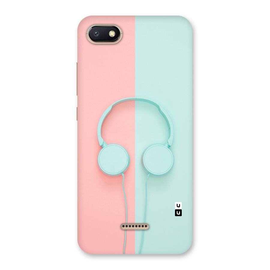 Pastel Headphones Back Case for Redmi 6A