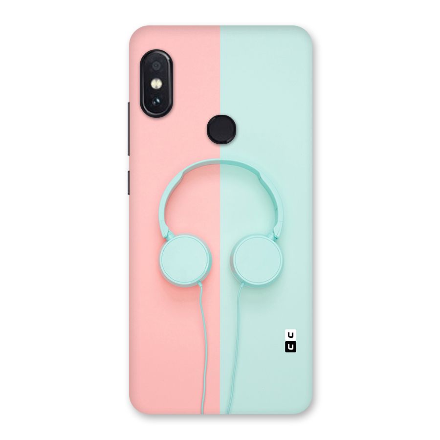 Pastel Headphones Glass Back Case for Redmi Note 5 Pro
