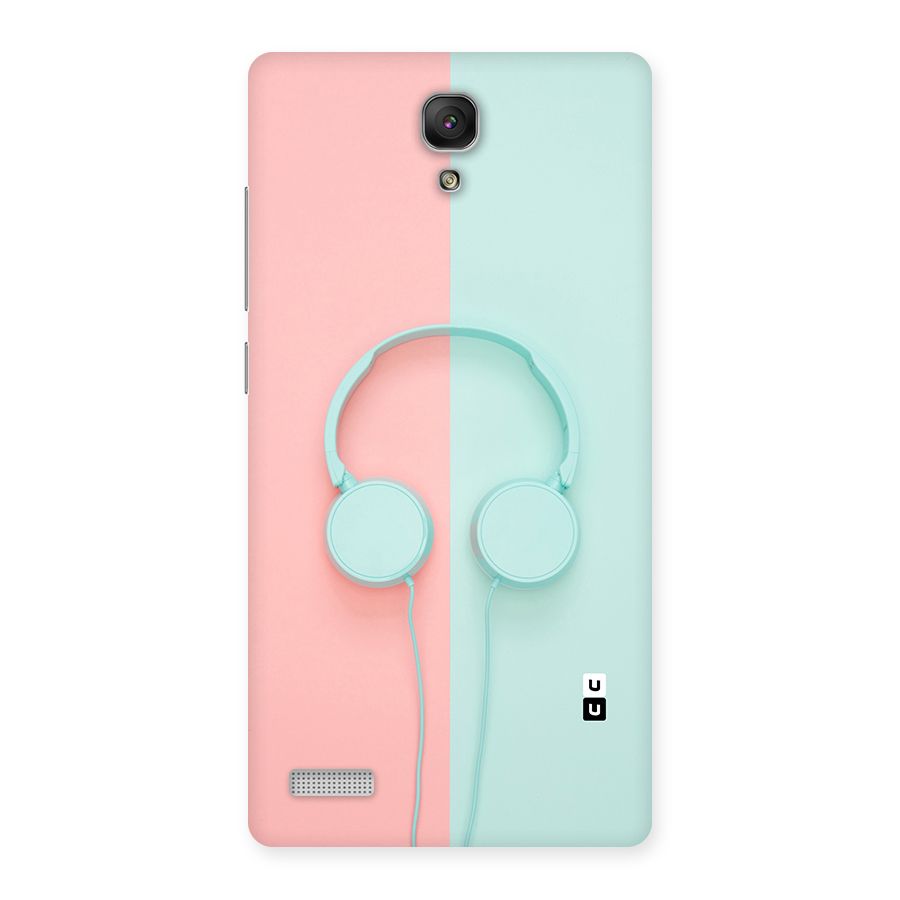 Pastel Headphones Back Case for Redmi Note Prime