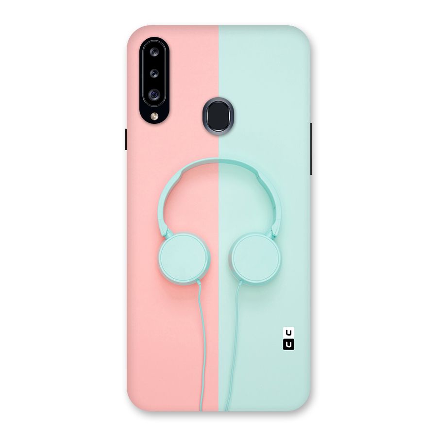 Pastel Headphones Back Case for Samsung Galaxy A20s