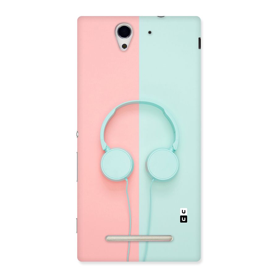 Pastel Headphones Back Case for Sony Xperia C3