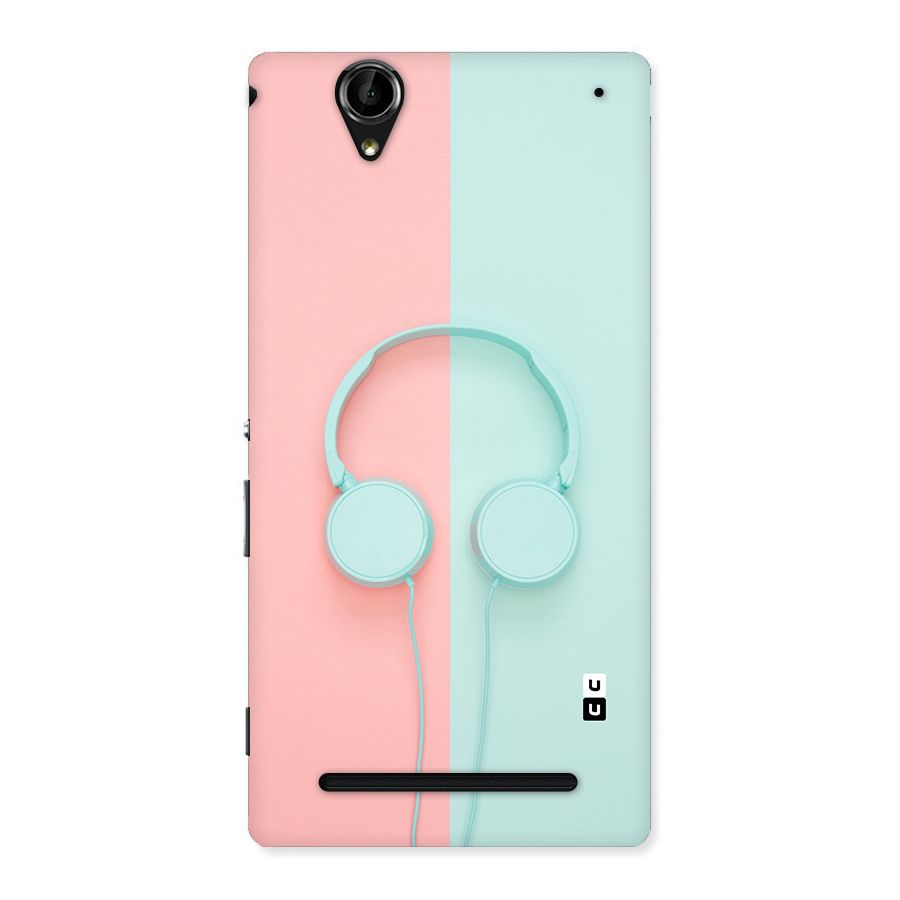 Pastel Headphones Back Case for Sony Xperia T2