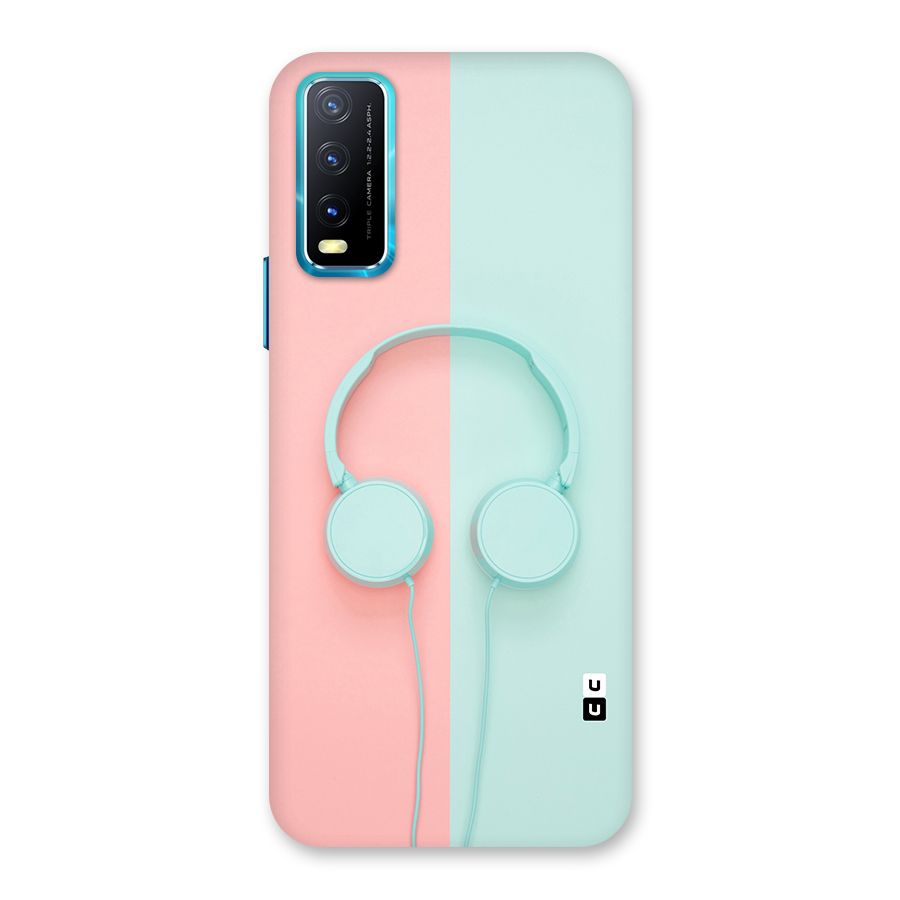 Pastel Headphones Back Case for Vivo Y20A