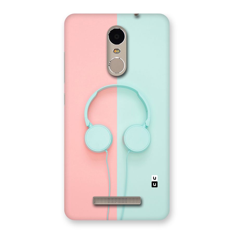 Pastel Headphones Back Case for Xiaomi Redmi Note 3