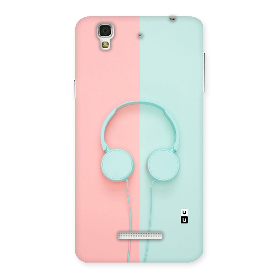 Pastel Headphones Back Case for Yu Yureka