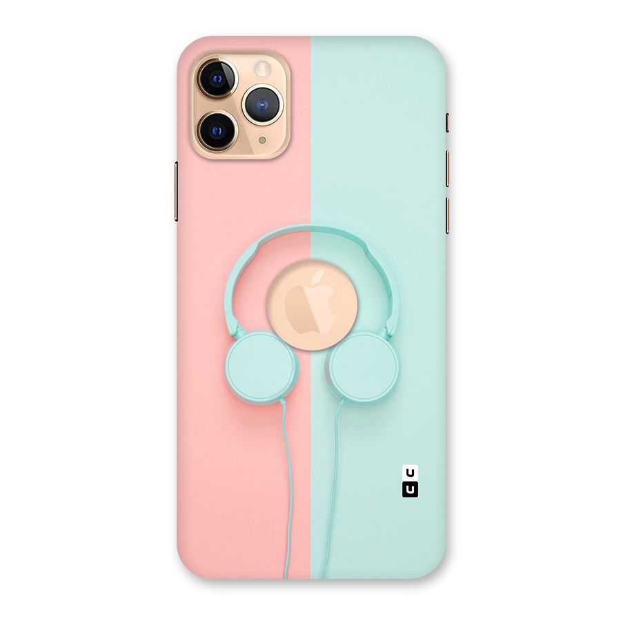 Pastel Headphones Back Case for iPhone 11 Pro Max Logo Cut