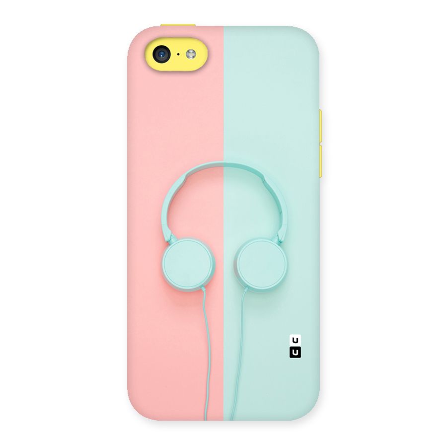 Pastel Headphones Back Case for iPhone 5C