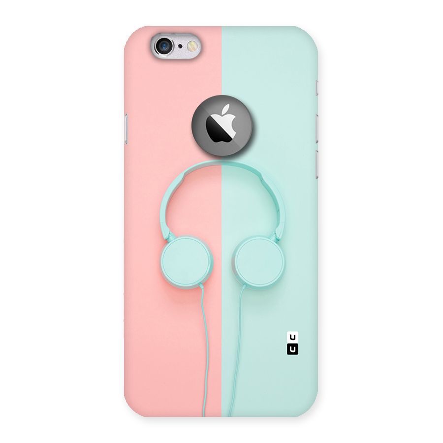 Pastel Headphones Back Case for iPhone 6 Logo Cut