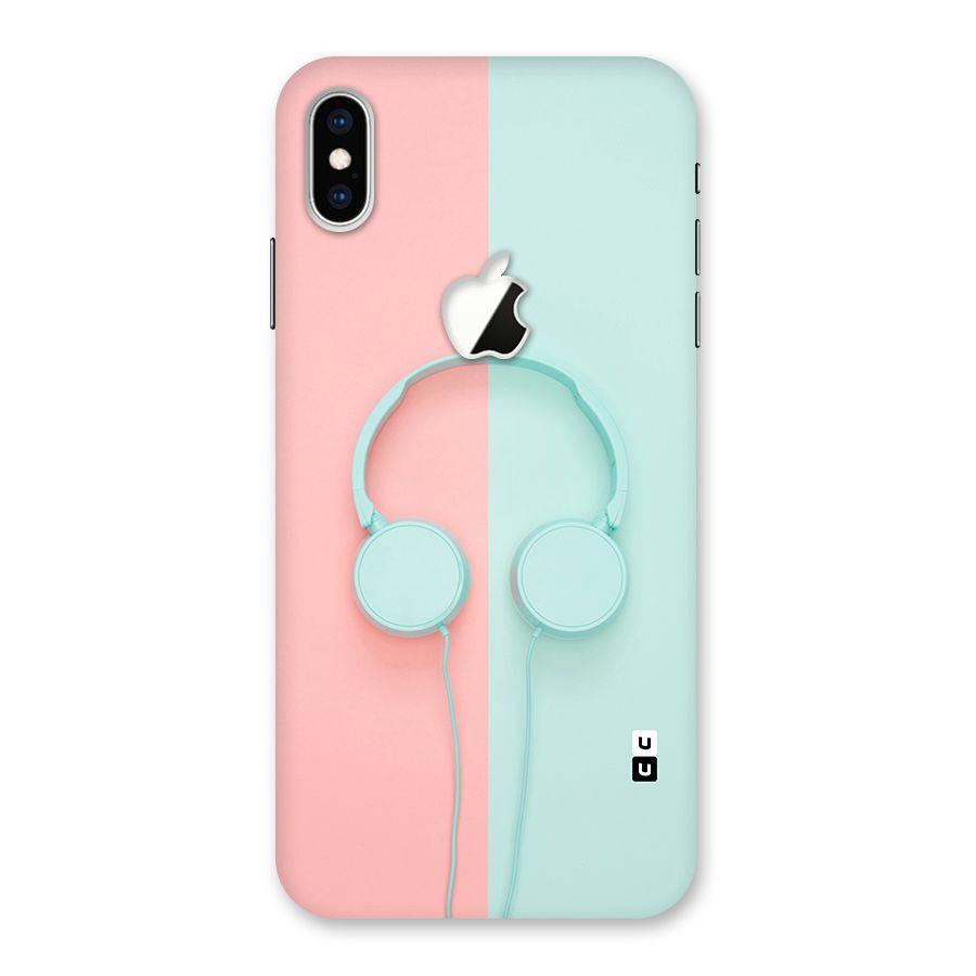 Pastel Headphones Back Case for iPhone XS Max Apple Cut